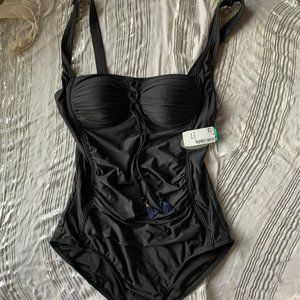 NWT Simons - Black one piece bathing suit